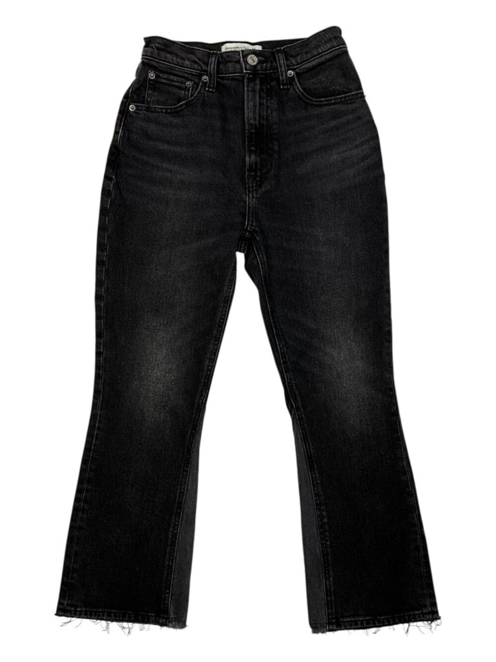 Abercrombie and Fitch The Kick Flare Ultra High Rise Jean 24 00S Charcoal